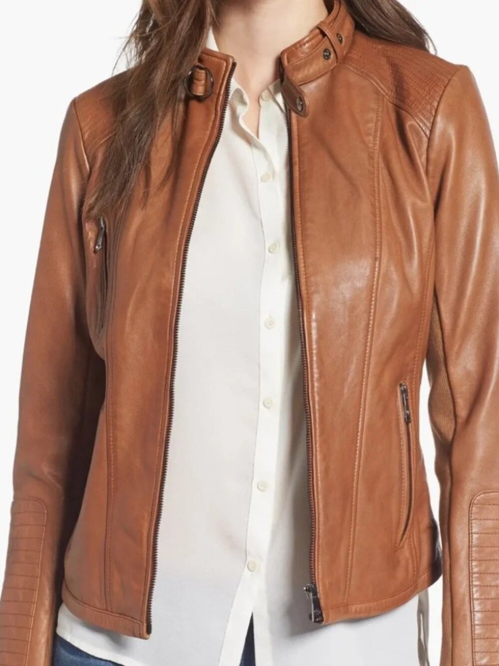 Bernardo Women’s Brown Leather Jacket